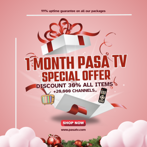 PASA TV 1-MONTH IPTV PACKAGE – Instant Access to Unlimited Entertainment!